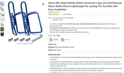 60PCS ALUMINIUM BIKE WATER BOTTLE HOLDERS BRAND NEW RRP £300 EBAY DAILY SELLERS PRODUCTS
