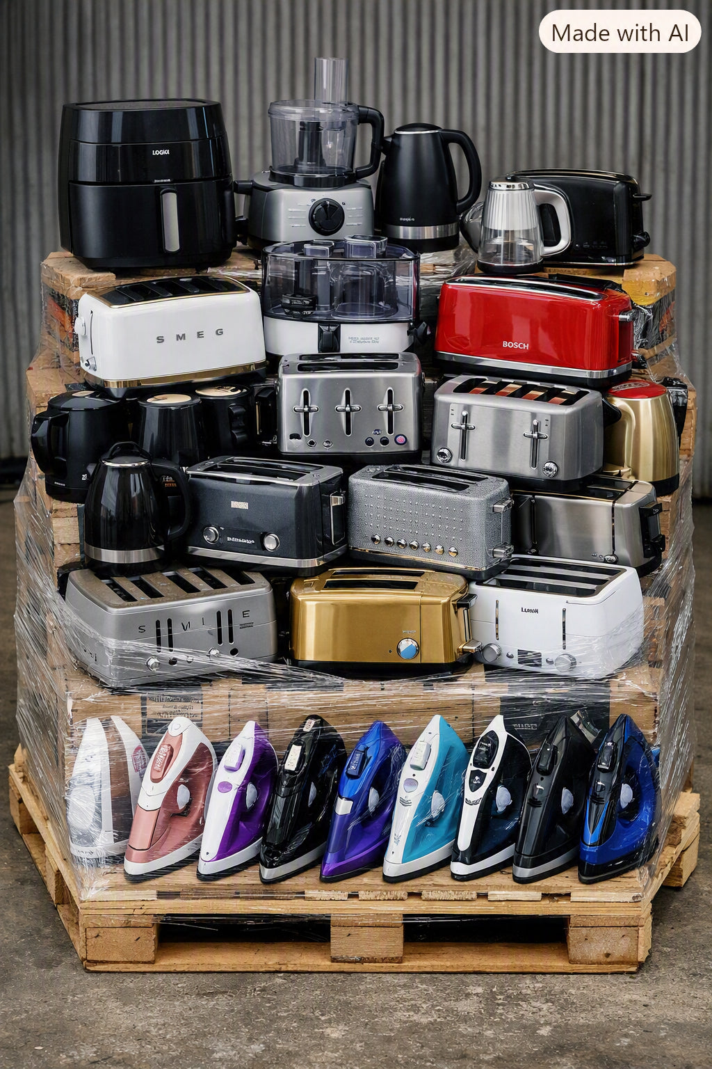 80+ KITCHEN ESSENTIALS – TOASTERS, KETTLES, BLENDERS, IRONS, AIR FRYERS – RETURNS PALLET