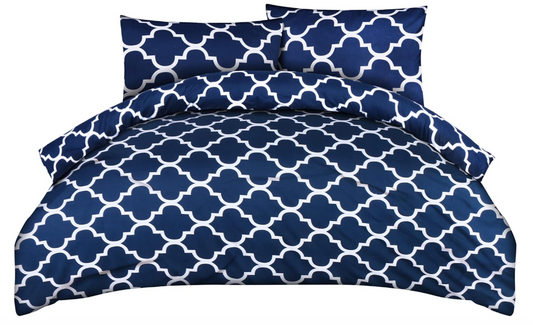 190 X NEW UTOPIA BEDDING KING SIZE NAVY DUVET COVER SETS | RRP £2,468 | BULK CLEARANCE
