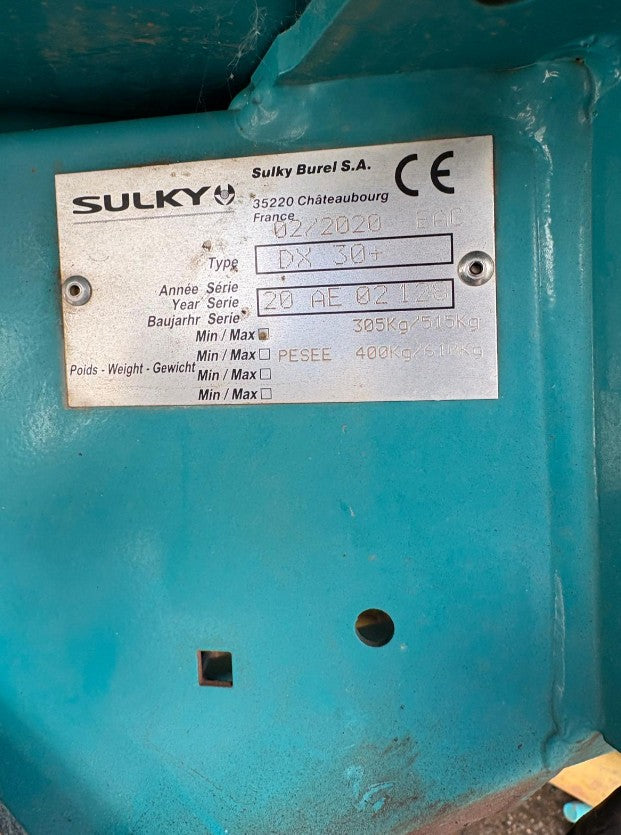 SULKY DX30+ FERT SPREADER
