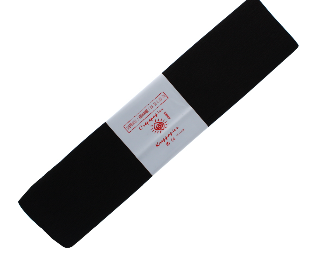 200 X CREPE PAPER BLACK-50X250CM