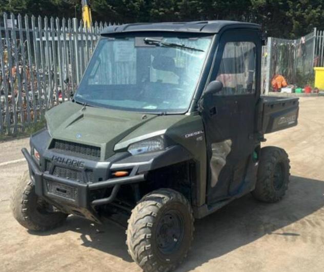 POLARIS RANGER 1000 DIESEL . FULL CAB . DIESEL . STARTS RUNS AND DRIVES