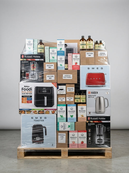 80+ HOUSEHOLD MIX PALLET – SMEG • NINJA • TEFAL • DELONGHI • LOGIK • WAKEN • KUKKA–CUSTOMER RETURNS