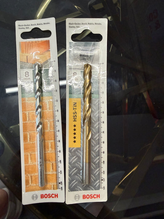 122 X GENUINE BOSCH 8MM DRILL BITS – BRAND NEW RETAIL PACKED – RRP OVER £850