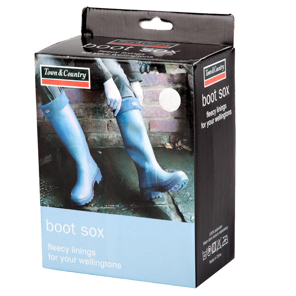 180X TOWN AND COUNTRY BOOT SOX SIZE 6-8 PALE BLUE