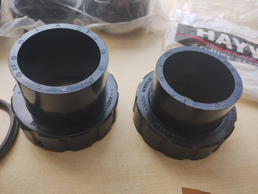 HAYWARD SPX3200UNKIT UNION CONNECTOR REPLACEMENT KIT FOR SELECT PUMP AND HEATER - JOBLOT OF 3 SETS