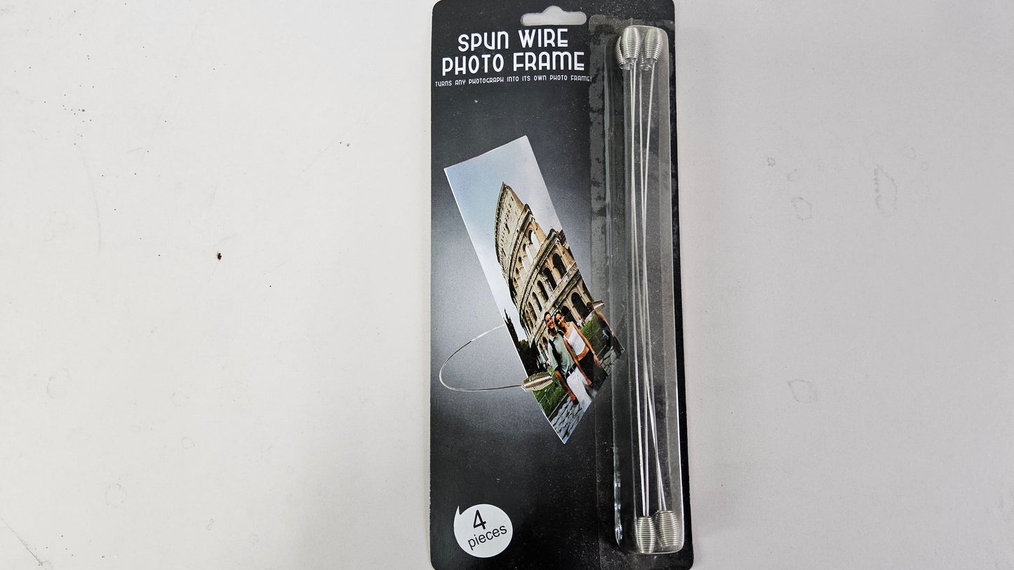 25 PC SPUN WIRE PHOTO FRAME
