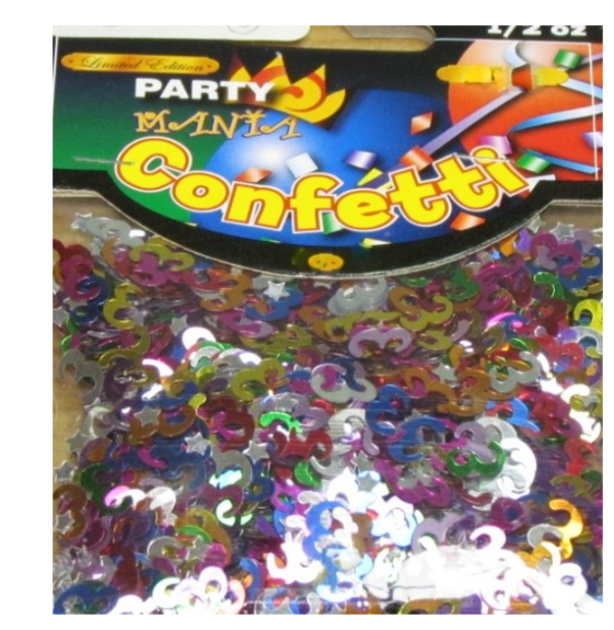 24 X FOIL TABLE PARTY CONFETTI-AGE 9