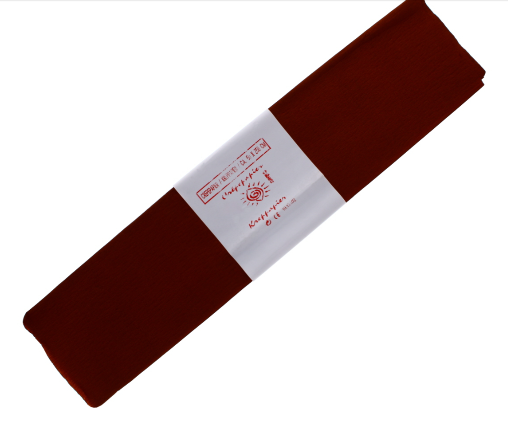 200 X CREPE PAPER BROWN-50X250CM