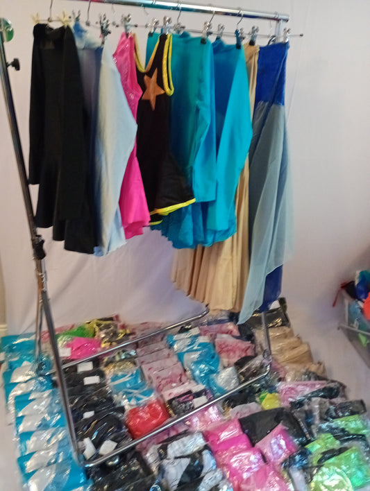 106 X DRESSES APPROX RRP £3,770 GYMNASTICS FESTIVAL CLUB DANCE WEAR