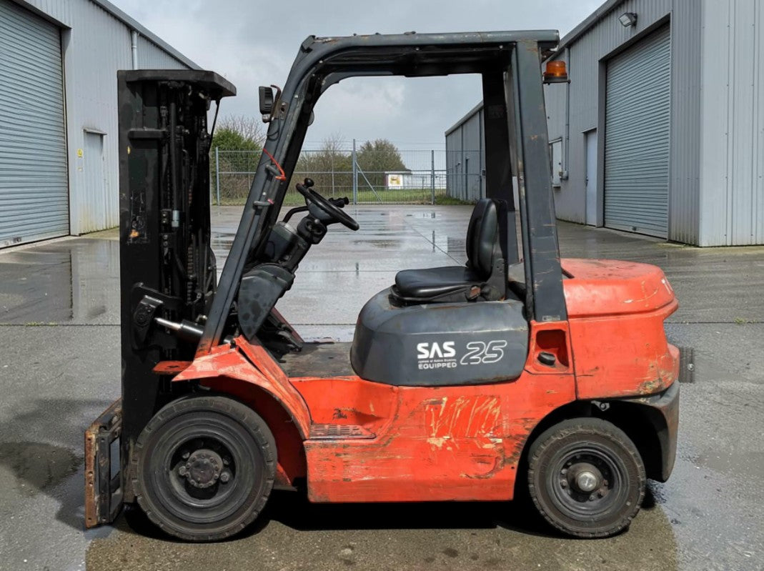 2001 TOYOTA 62-7FDF25 DIESEL FORKLIFT 2.5T TRIPLEX MAST 4300MM LIFT SIDE SHIFT
