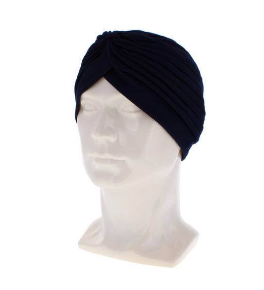 24 X WOMEN SOFT HAIR TURBAN NAVY BLUE