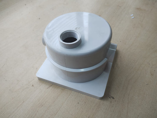 UNDERWATER LIGHT JUNCTION BOX - WHITE - NEW - 130MM SQUARE TOP X 95MM DEEP