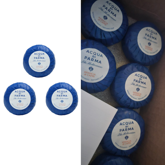 3PCS ACQUA DI PARMA PERFUMED SOAP BLU MEDITERRANEO RRP £45 GENUINE
