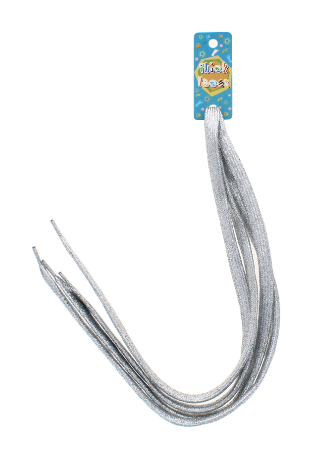 144 X METALLIC SILVER THICK SHOE LACES