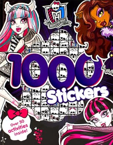 1440 X MONSTER HIGH & HELLO KITTY BOOK STICKERS- CLIP STRIP