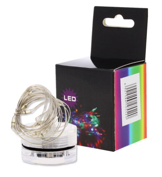 50 X 1M LED COPPER STRING GREEN 10 LIGHTS W/ BATTERY (0/250)