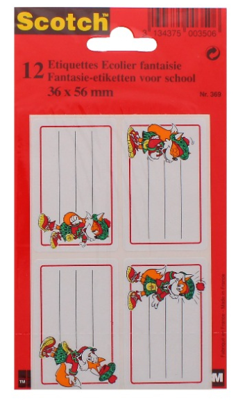 300 X 3M-SET OF 12 NOTEBOOK STICKERS