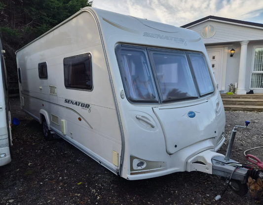 2008 BAILEY SENATOR SERIES 6 INDIANA 4-BERTH FIXED BED TOURING CARAVAN >>--NO VAT ON HAMMER--<<