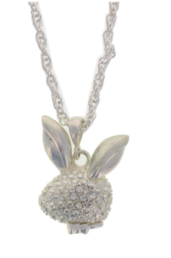 24 X PLAYBOY PENDANT NECKLACE SILVER