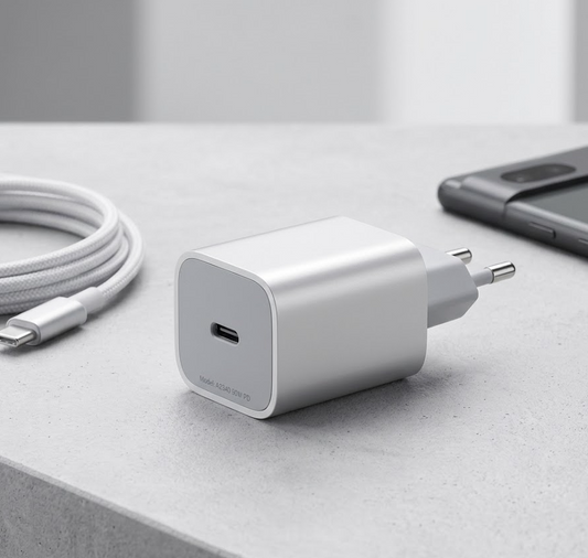 24 X BRAND NEW 2 PIN USB-C 20W WALL CHARGER WHITE, BULK