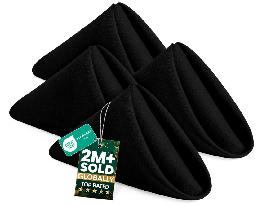 12 X NEW KICHLY CLOTH NAPKINS 50X50CM | RRP £119