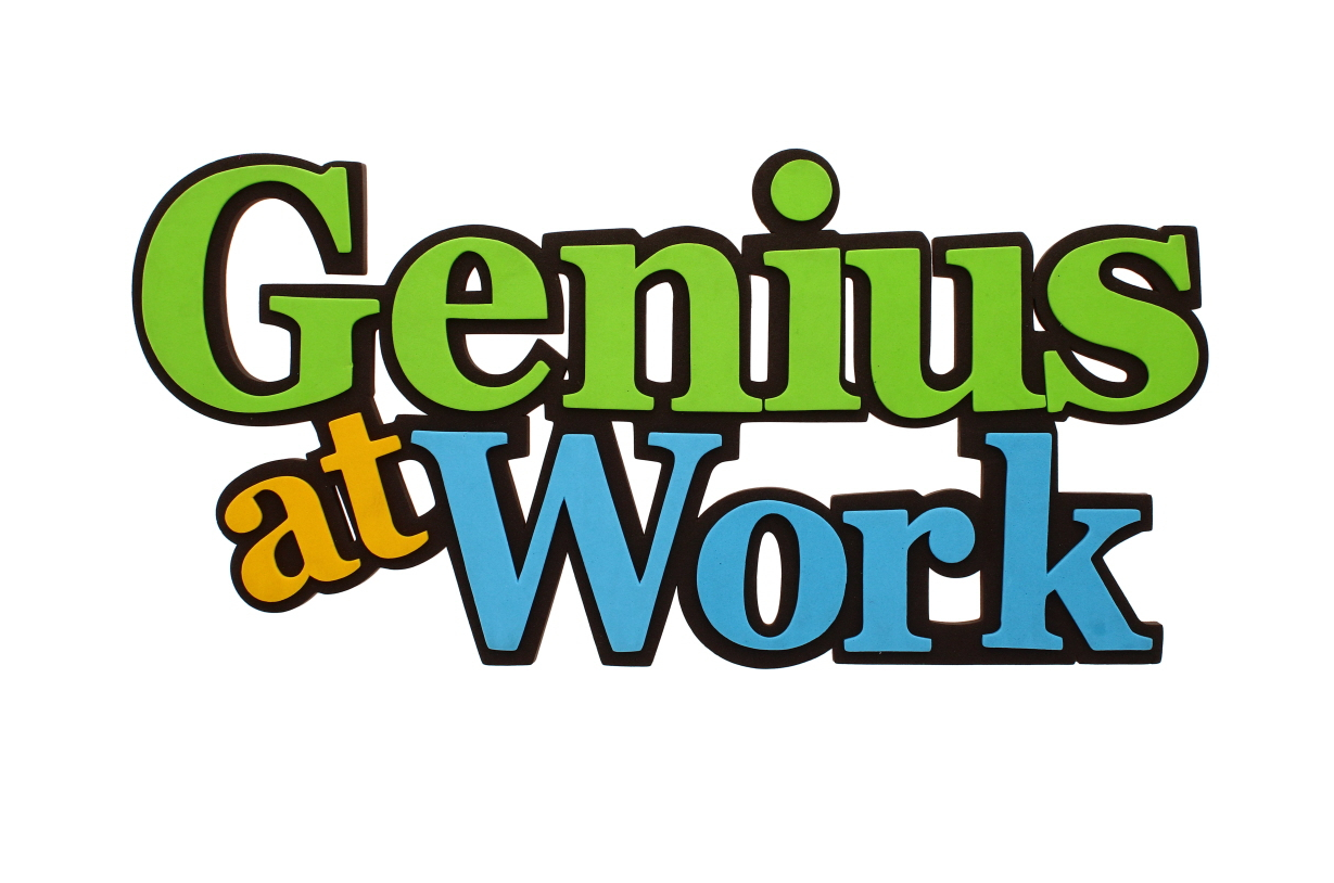 192 X 12" FOAM 3D WORD ART “GENIUS AT WORK”