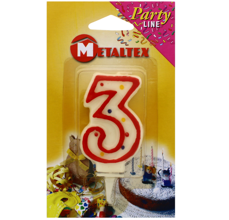 192 X BIRTHDAY CANDLE AGE 3RD