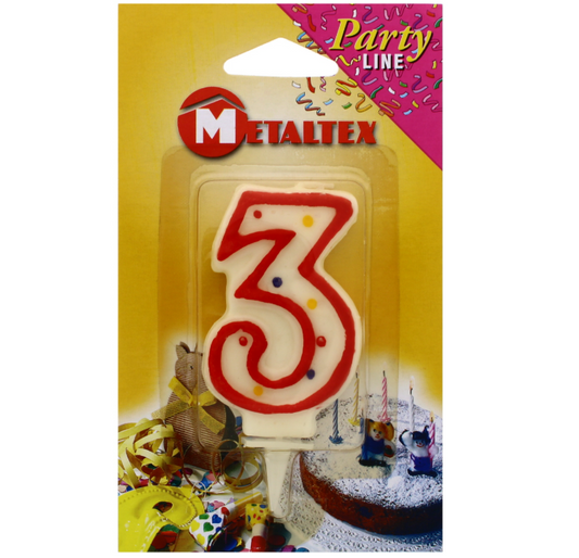 192 X BIRTHDAY CANDLE AGE 3RD