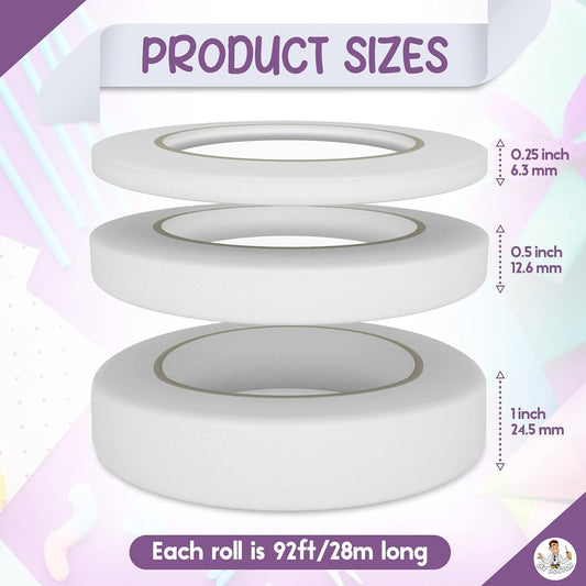 DIY DOCTOR DOUBLE SIDED TAPE IN 3 SIZES PER ROLL - 54 PER BOX
