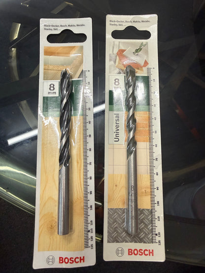 90 X GENUINE BOSCH 8MM DRILL BITS – BRAND NEW RETAIL PACKED