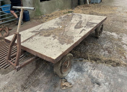 8FT X 4FT TOWABLE 4-WHEEL DOLLY TROLLEY – ANTIQUE / RESTORATION