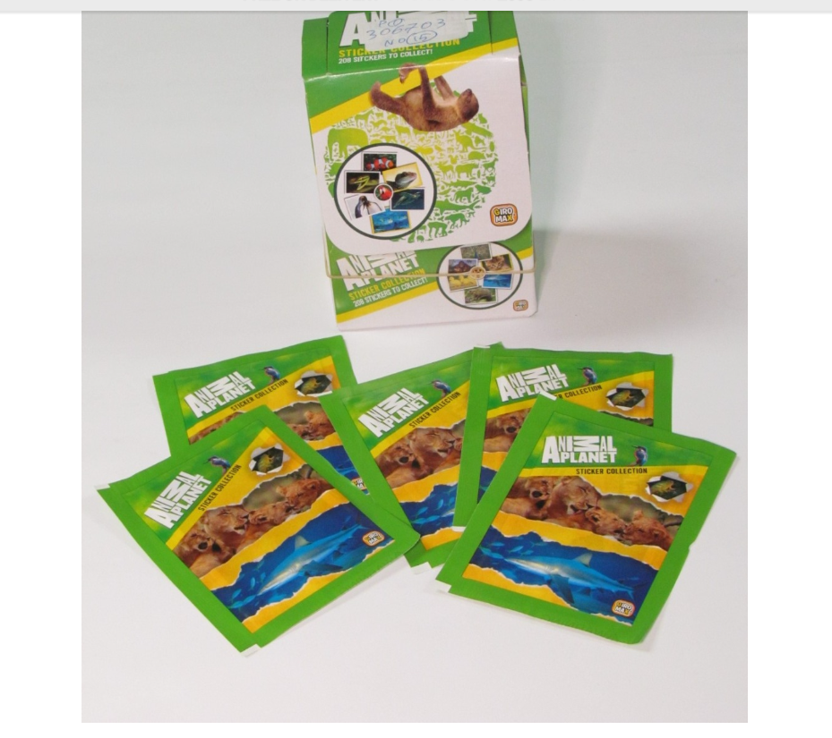 120 X 50PK ANIMAL PLANET STICKERS DISPLAY BOX