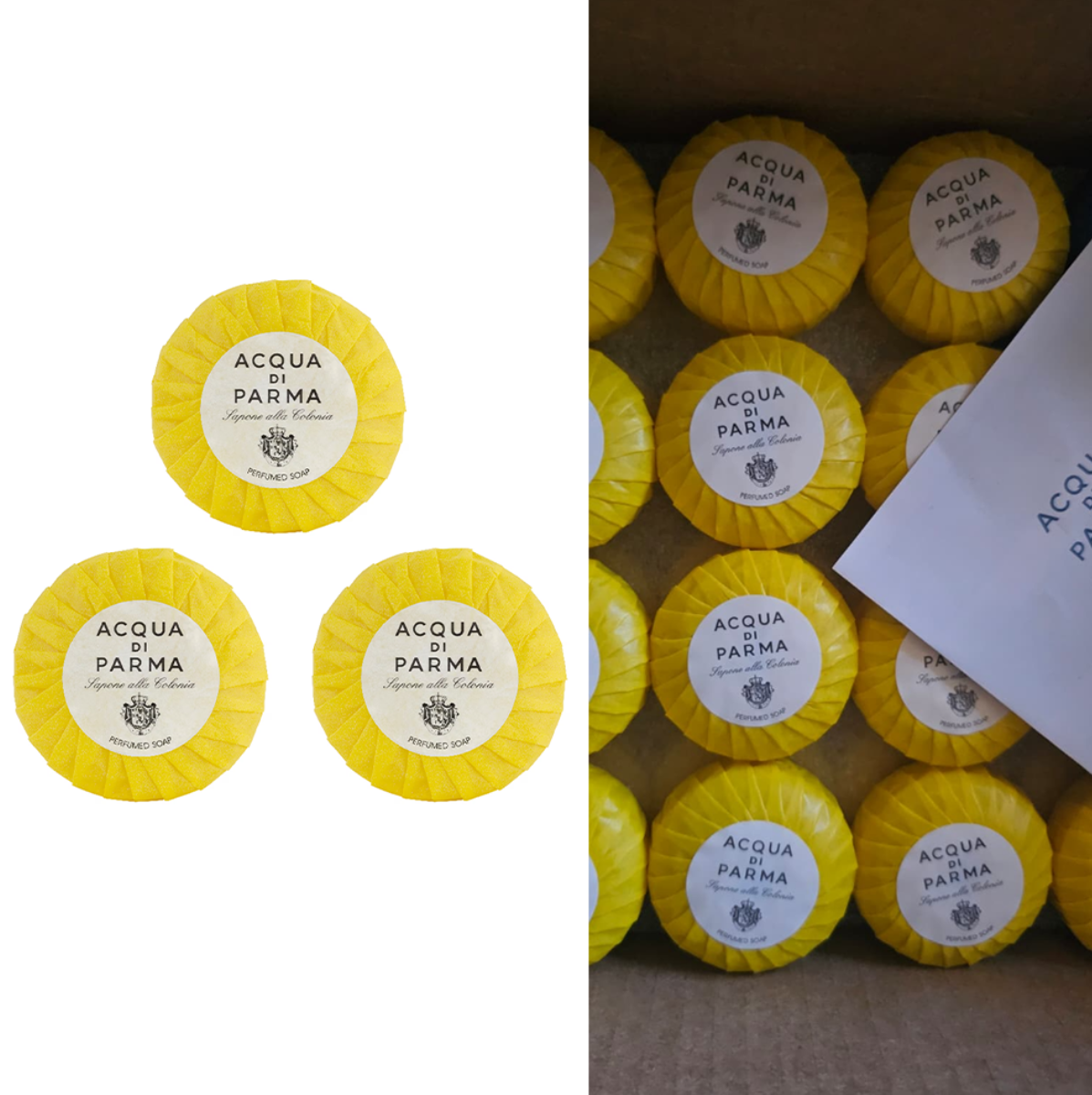 3PCS ACQUA DI PARMA PERFUMED SOAP ALLA COLONIA RRP £45 GENUINE