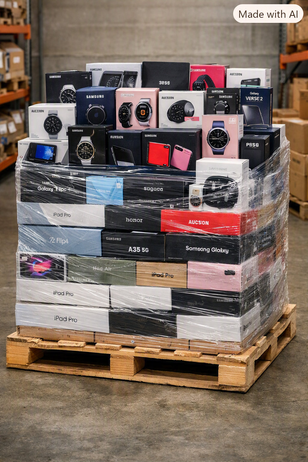 120+ CUSTOMER RETURN PALLET:SMARTWATCHES & TECH APPLE WATCH SERIES 9, GALAXY W6,IPADS & FOLDABLES