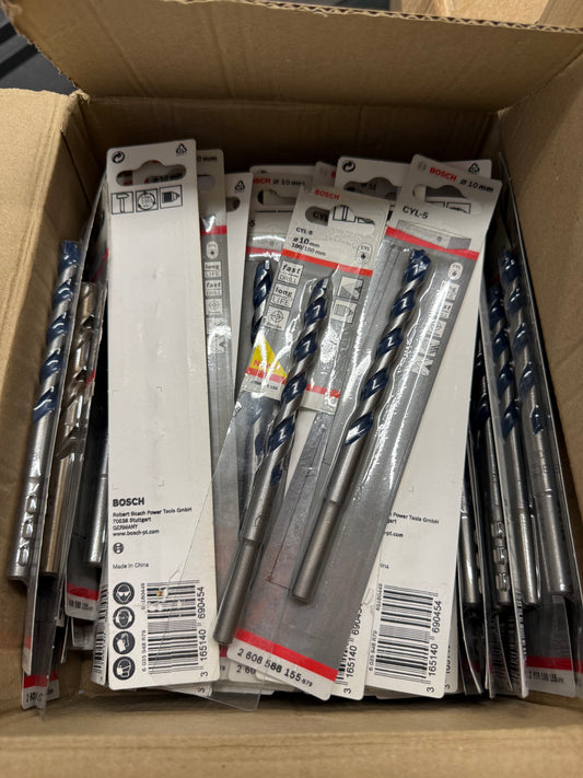 87 X GENUINE BOSCH 10MM DRILL BITS – BRAND NEW RETAIL PACKED – RRP OVER £550