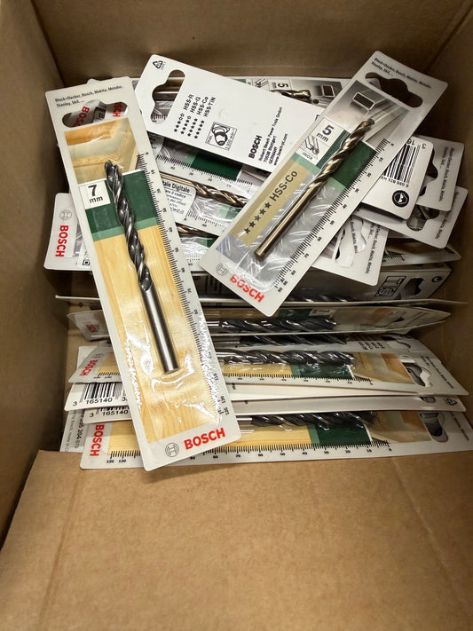 68 X GENUINE BOSCH 5MM & 7MM DRILL BITS MIXED LOT – BRAND NEW RETAIL PACKED – RRP OVER £400