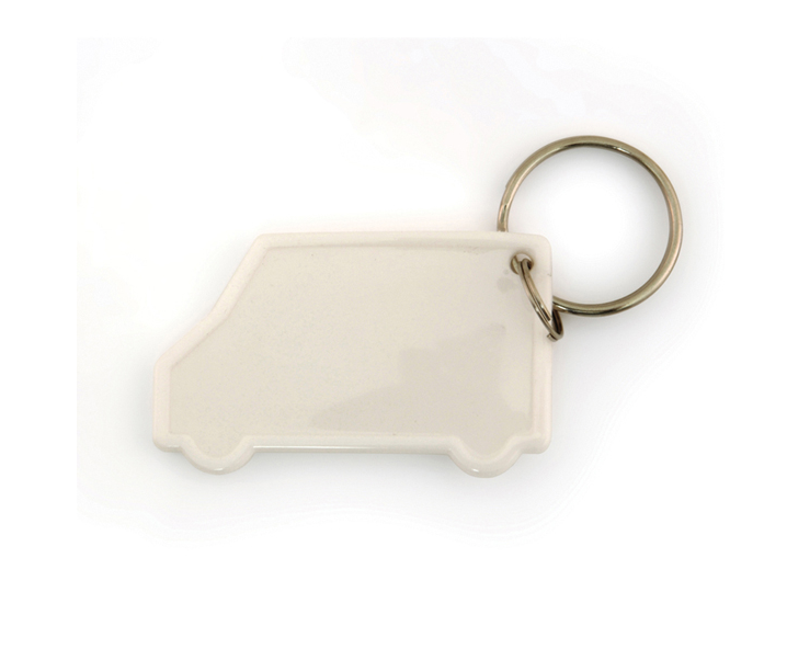 1000 X VAN SHAPED KEYCHAIN-WHITE