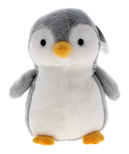 12 X CUDDLE GLOWERS BABY PENGUIN GREY