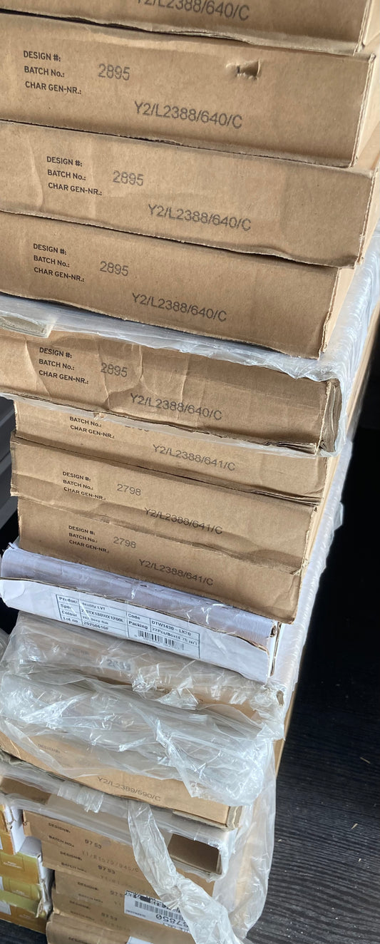 26 BOXES (APPROX 100M2) GLUEDOWN LVT LUXURY VINYL TILE VARIOUS COLOURS POLYFLOR, EXPONA, SIERRA