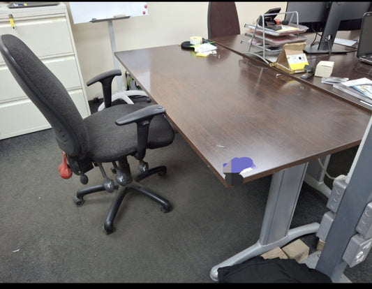 OFFICE DESK COMPUTER CHAIR UNDER DESK CABINET AND TALL CABINET 1X