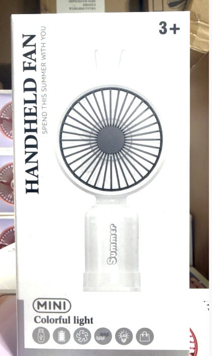 100 X HANDHELD MINI FANS – PORTABLE USB COOLING FANS – BULK WHOLESALE JOB LOT