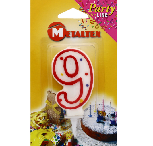 192 X BIRTHDAY CANDLE AGE 9TH
