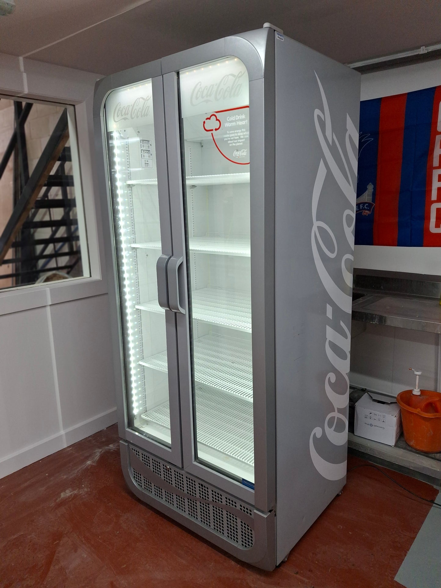 MODEN RETRO DOUBLE COKE COLA FRIDGE COMMERCIAL CATERING