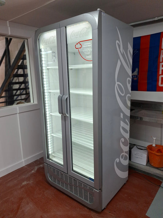 MODEN RETRO DOUBLE COKE COLA FRIDGE COMMERCIAL CATERING