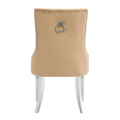 VELVET BUTTON BACK DINING CHAIR - IMPERIAL