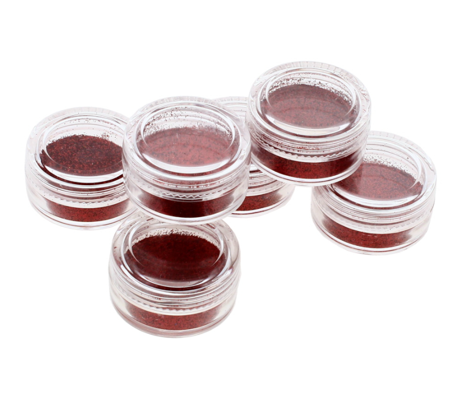 192 X RED POT OF GLITTER