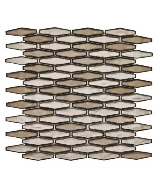 48 BXS (720 TILE SHEETS) STREX BRONZED LATTE MOSAIC WALL TILE SHEETS 30.5 X 33.8CM.