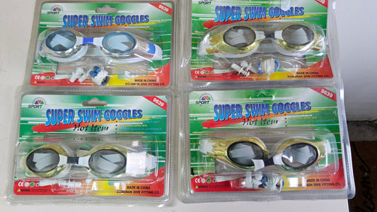 4 PC SUPER SWIM GOGGLES