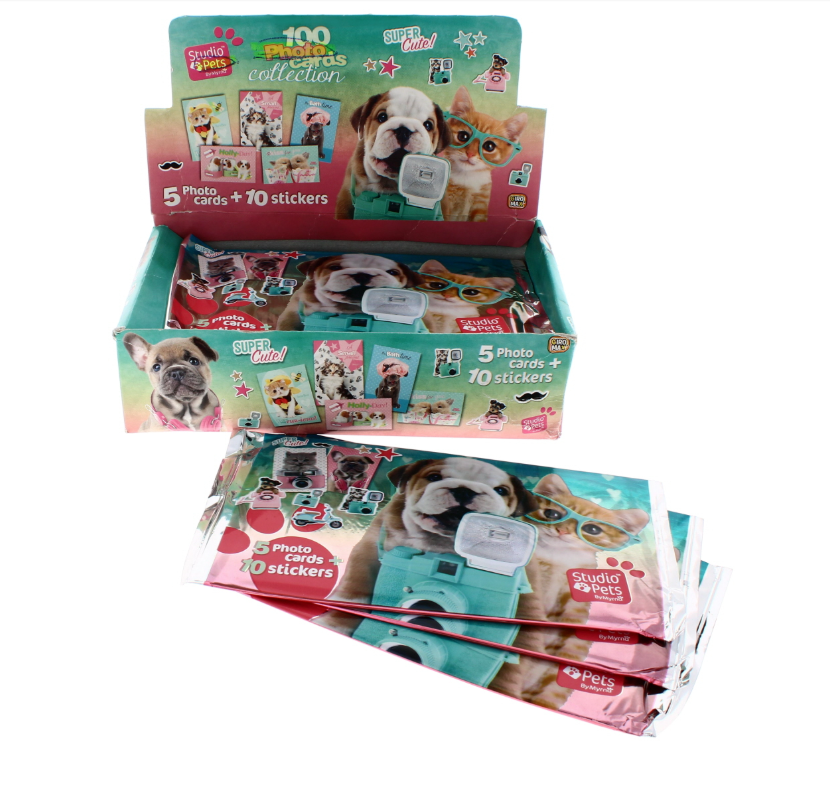 48 X 25 STUDIO PET STICKERS & CARDS DISPLAY BOX